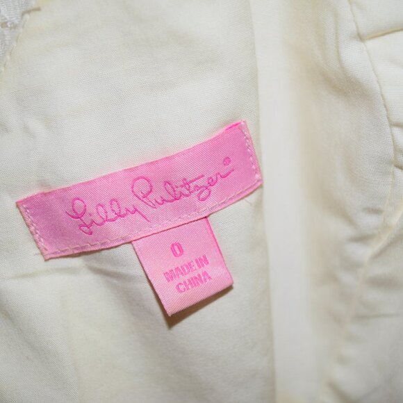 Lilly Pulitzer Size 0 | Posey Resort White Daisy Lane Lace Dress | Sleeveless - Picture 4 of 5